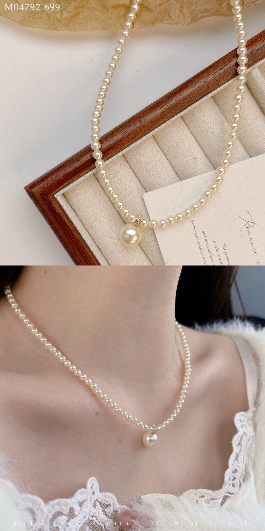 Elegant Pearl Pendant Necklace
