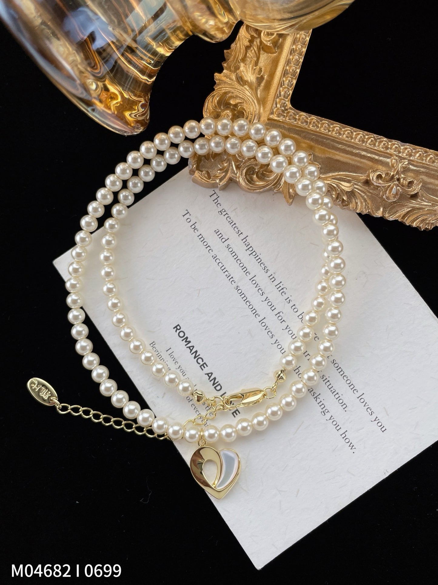 Heart-Shaped Pearl Necklace