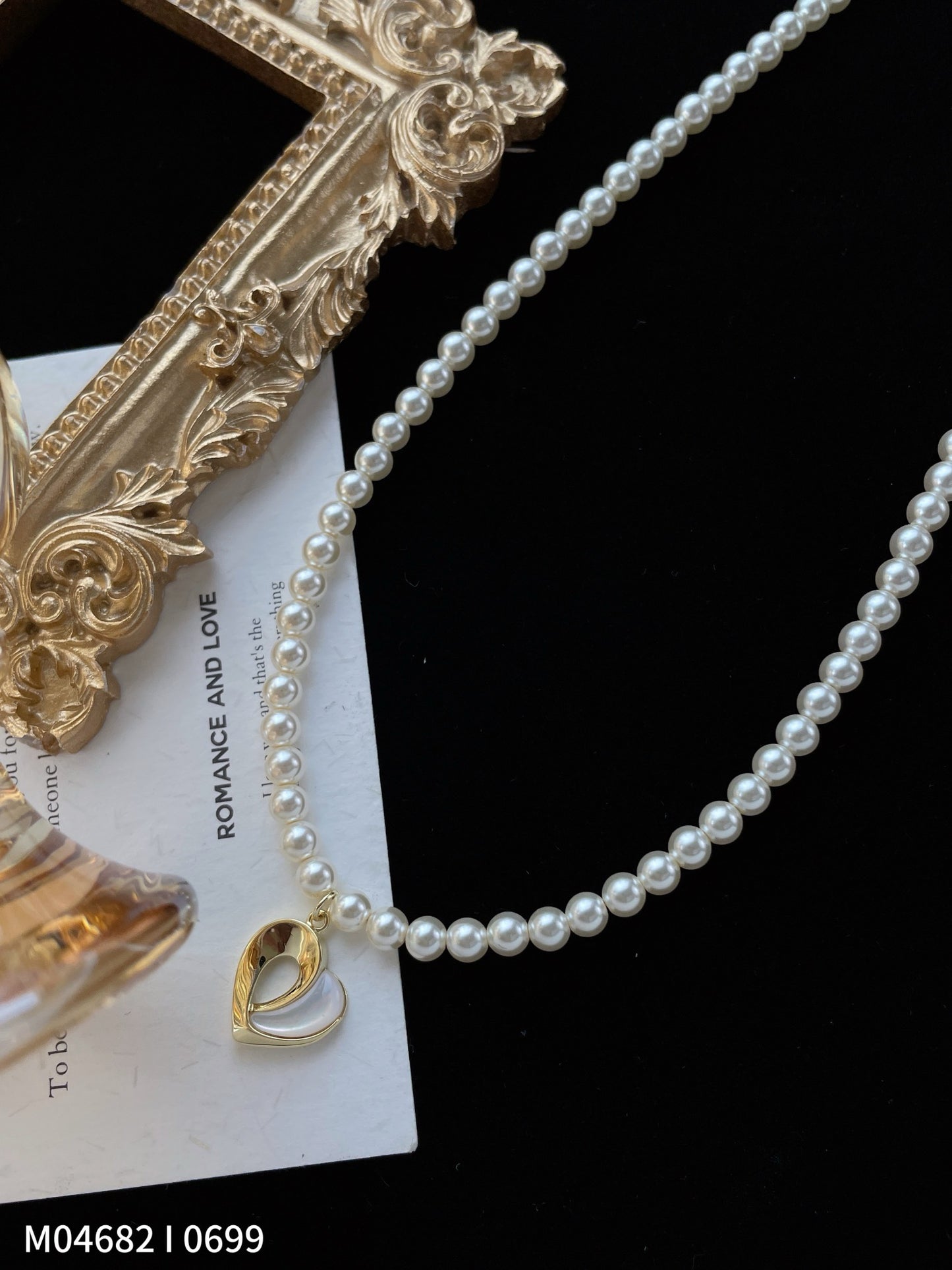 Heart-Shaped Pearl Necklace