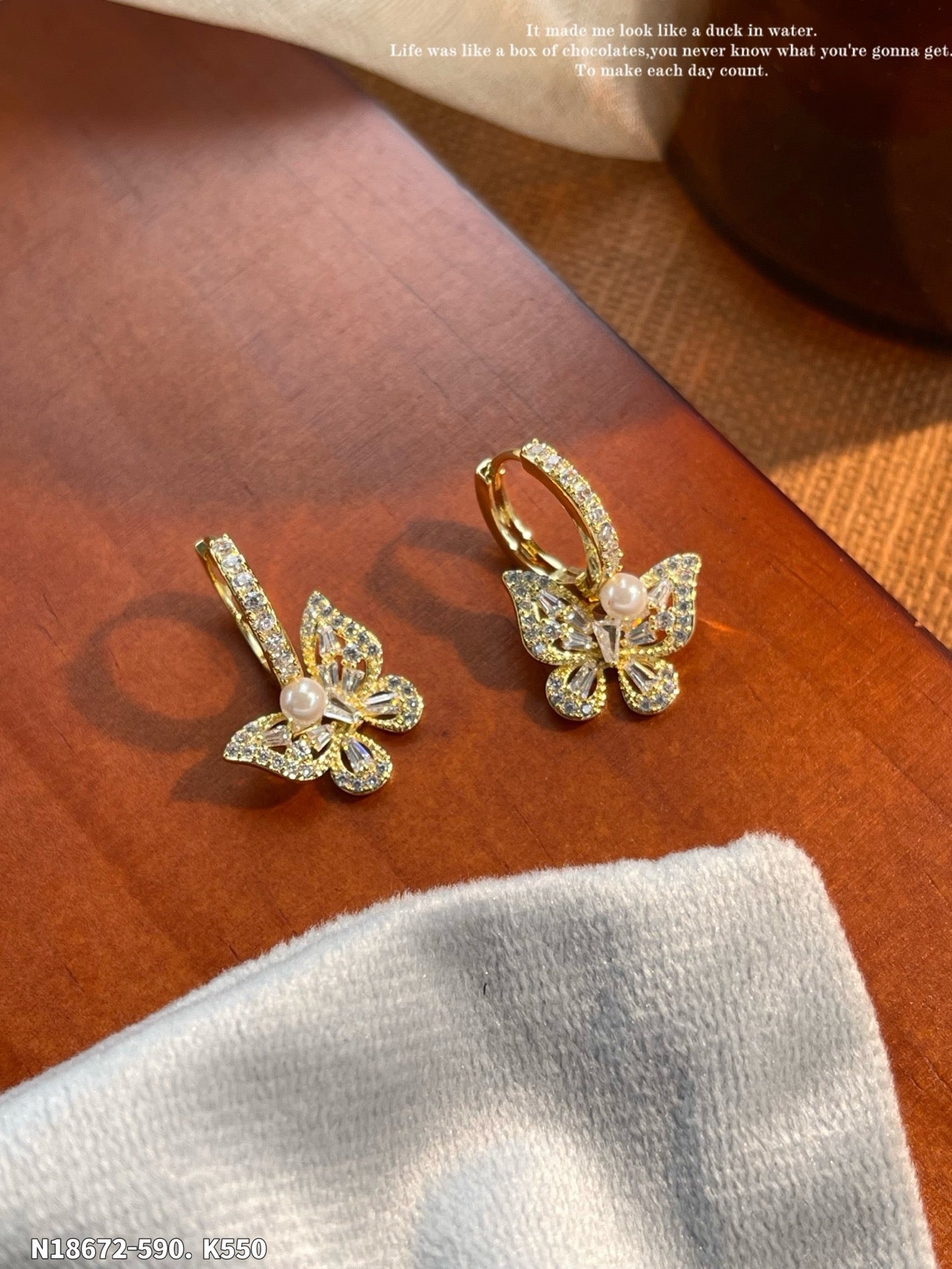 Butterfly shaped earrings