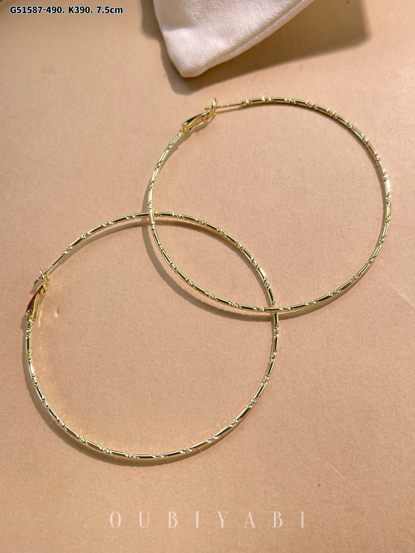 Textured Extra-Large Hoop Earrings