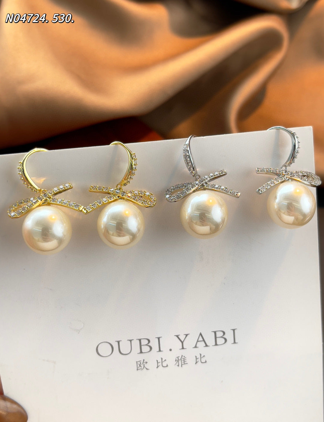 Pearl Bow Earrings
