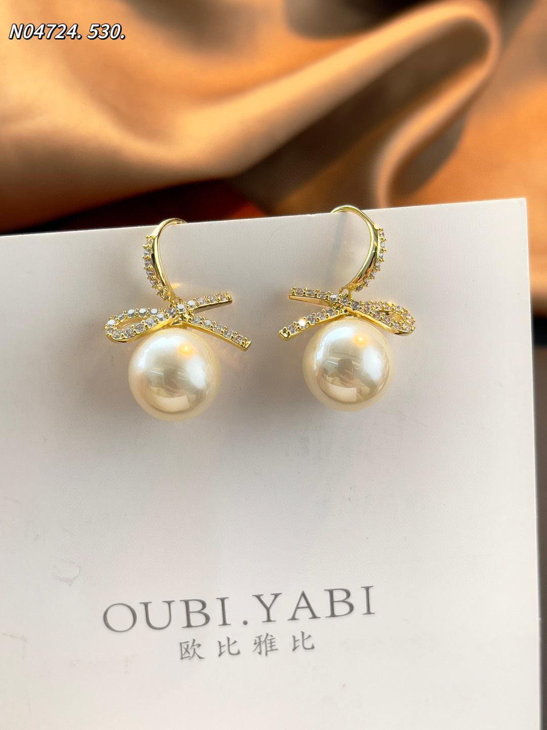 Pearl Bow Earrings