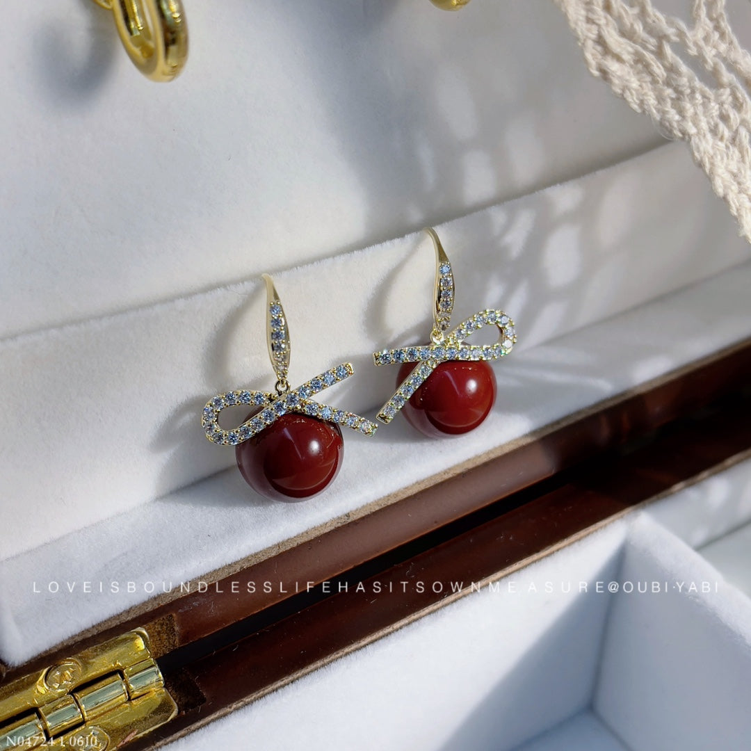 Pearl Bow Earrings