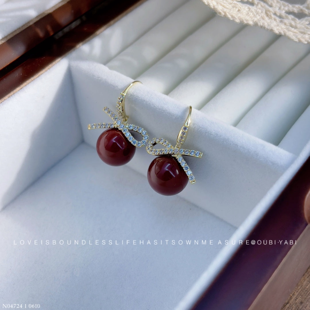 Pearl Bow Earrings