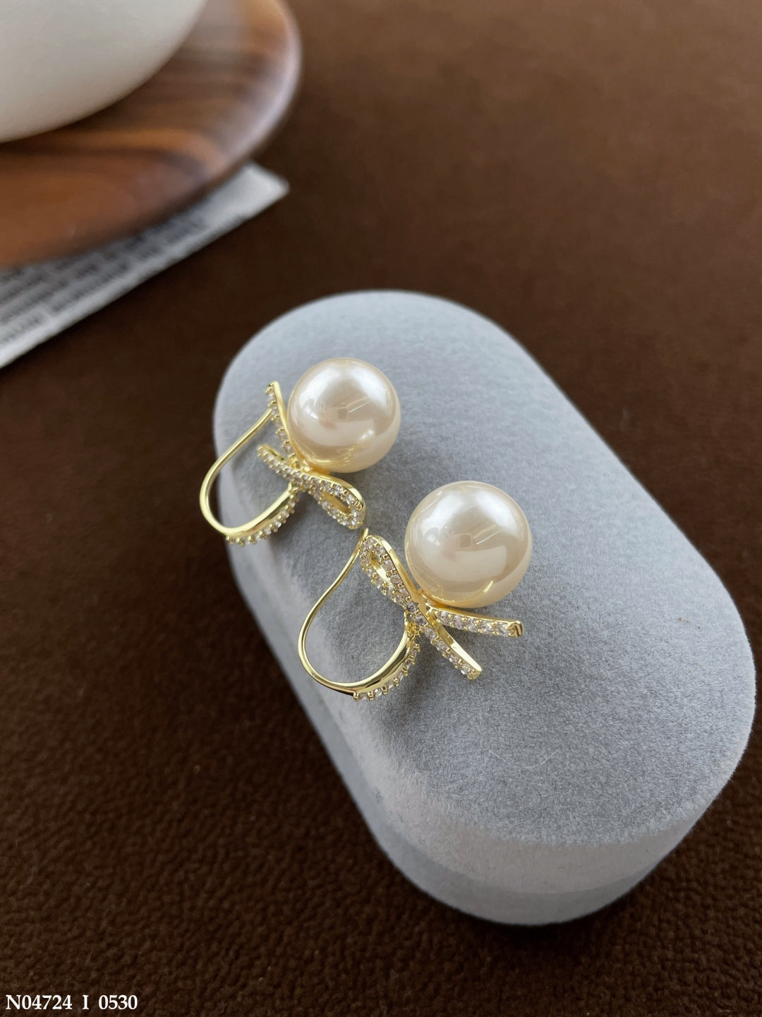 Pearl Bow Earrings