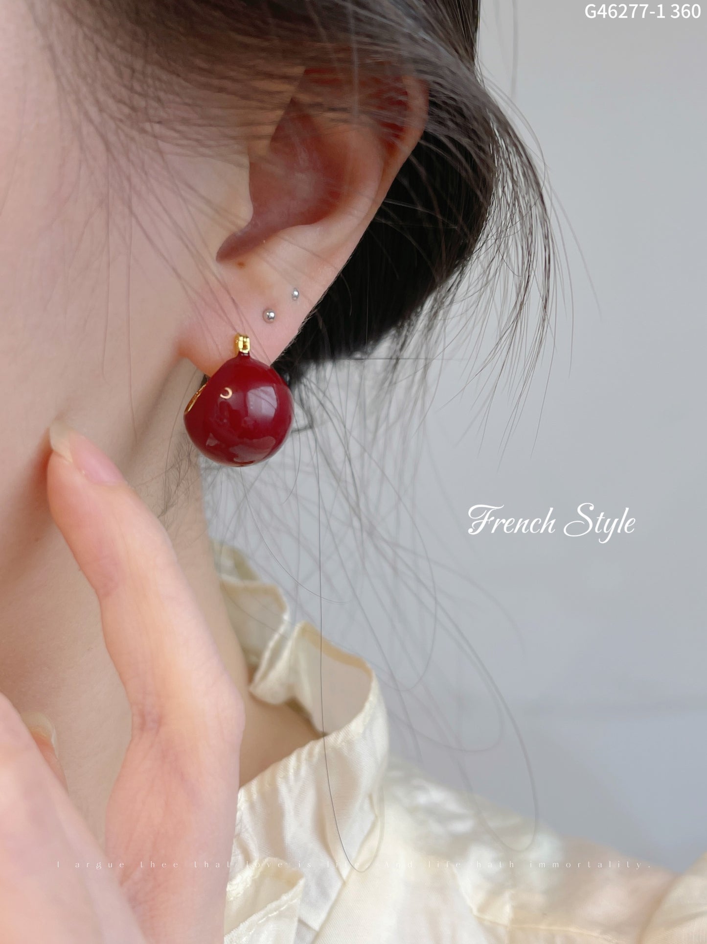 Elegant Red Boat Earrings