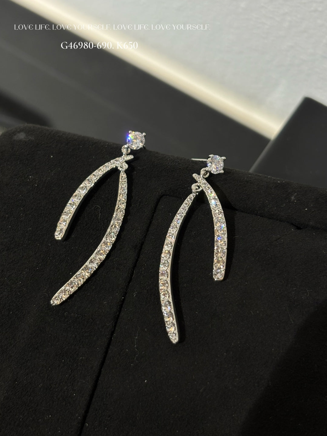 Luxurious double arc earrings