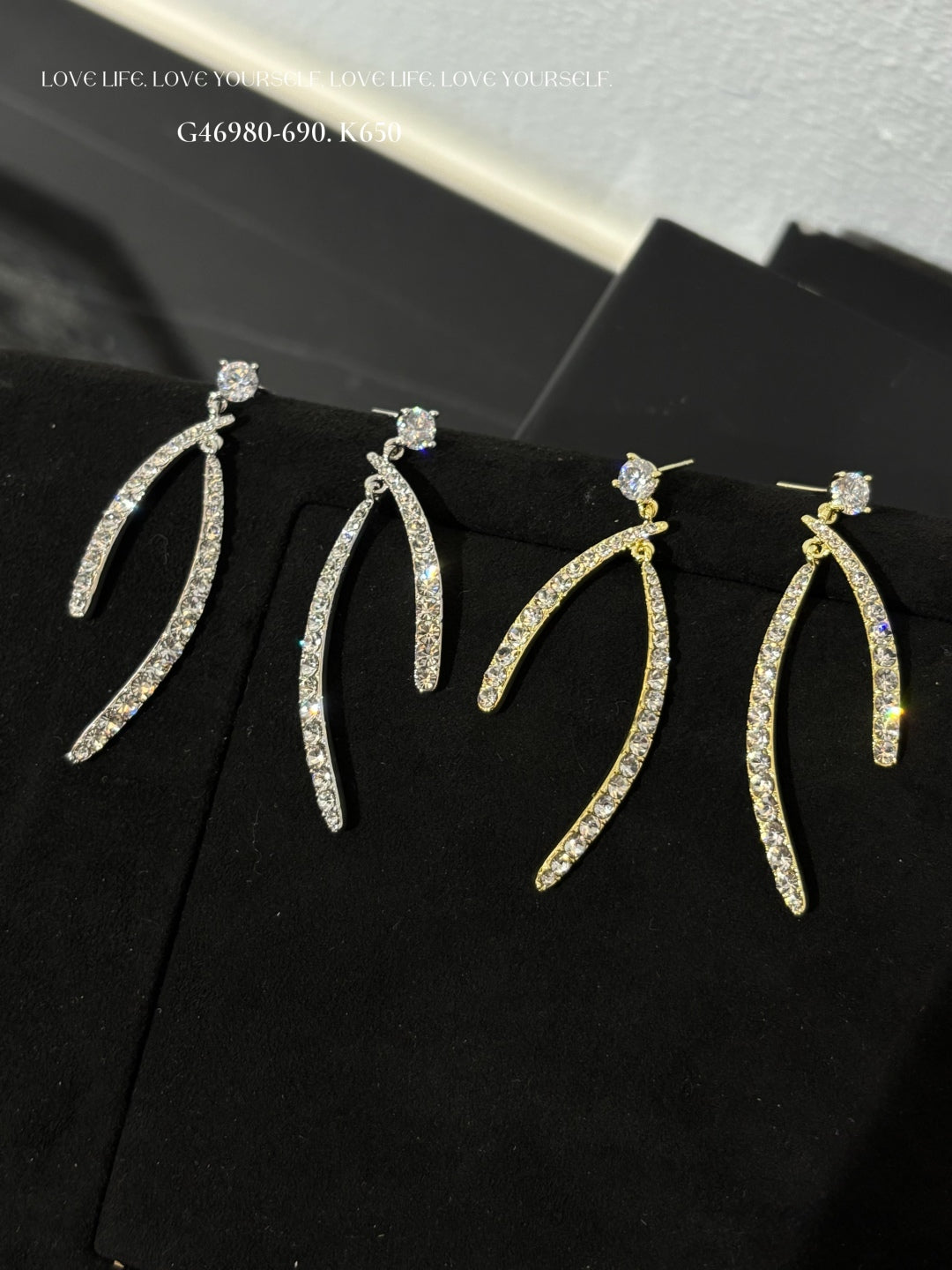 Luxurious double arc earrings