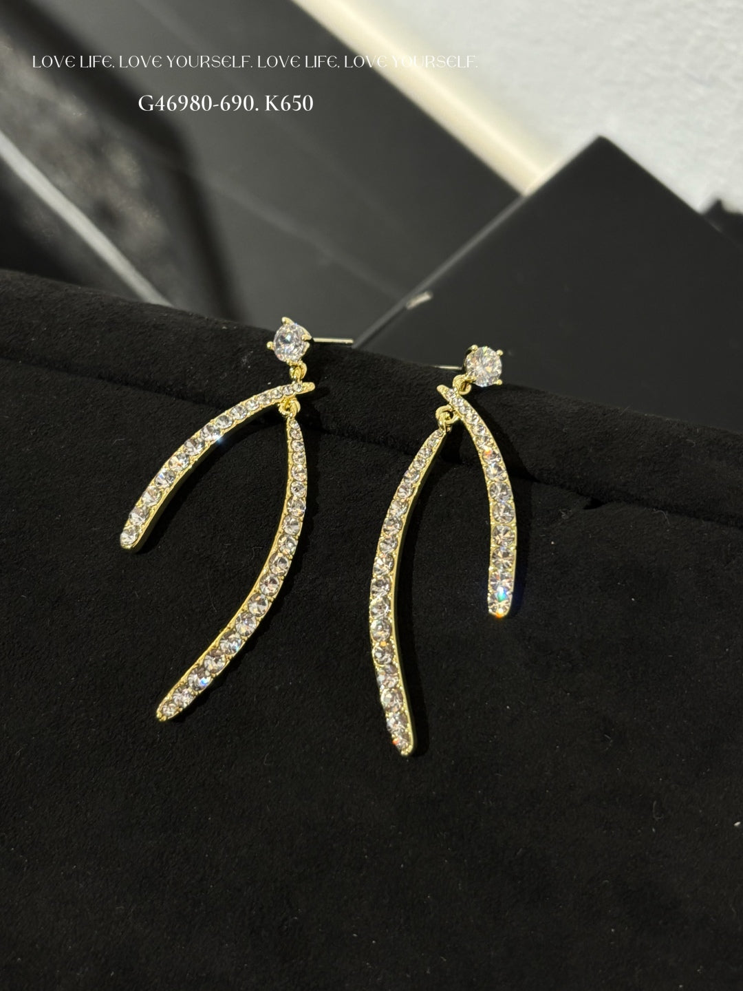 Luxurious double arc earrings
