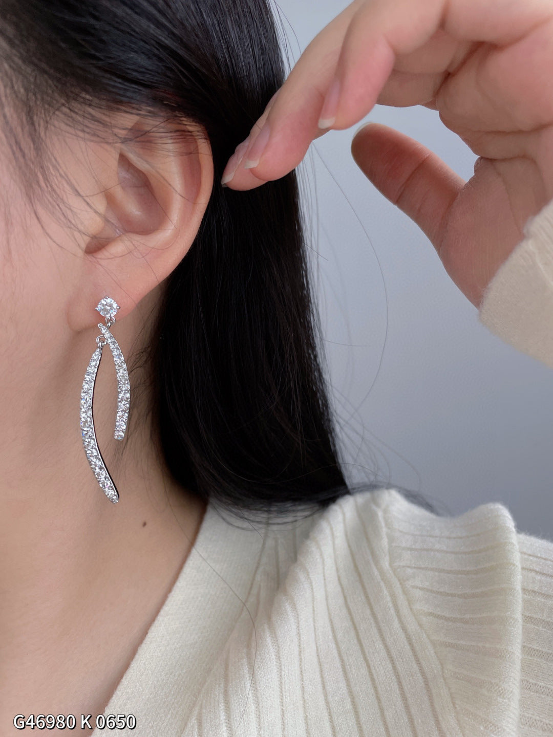 Luxurious double arc earrings