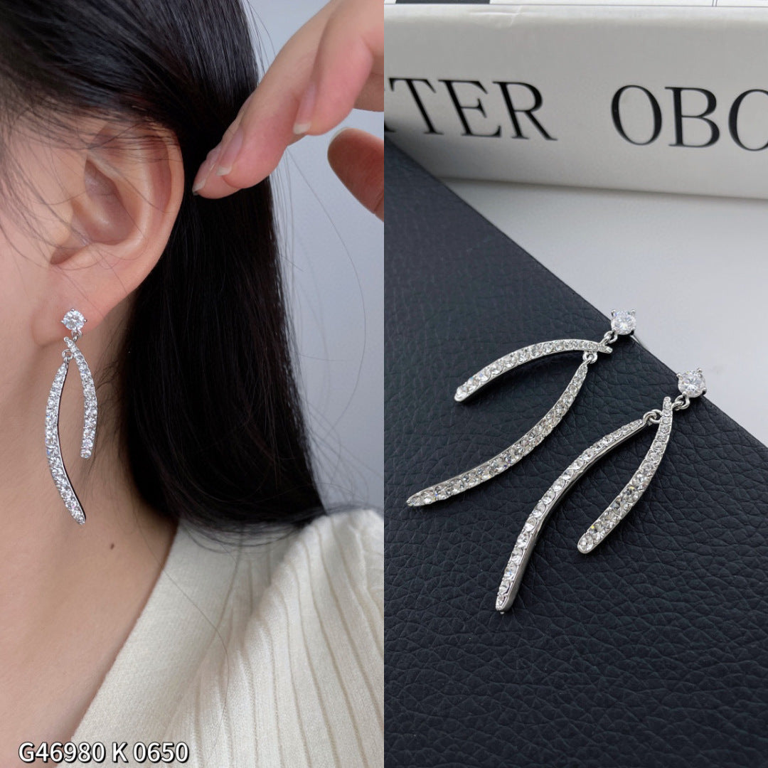 Luxurious double arc earrings