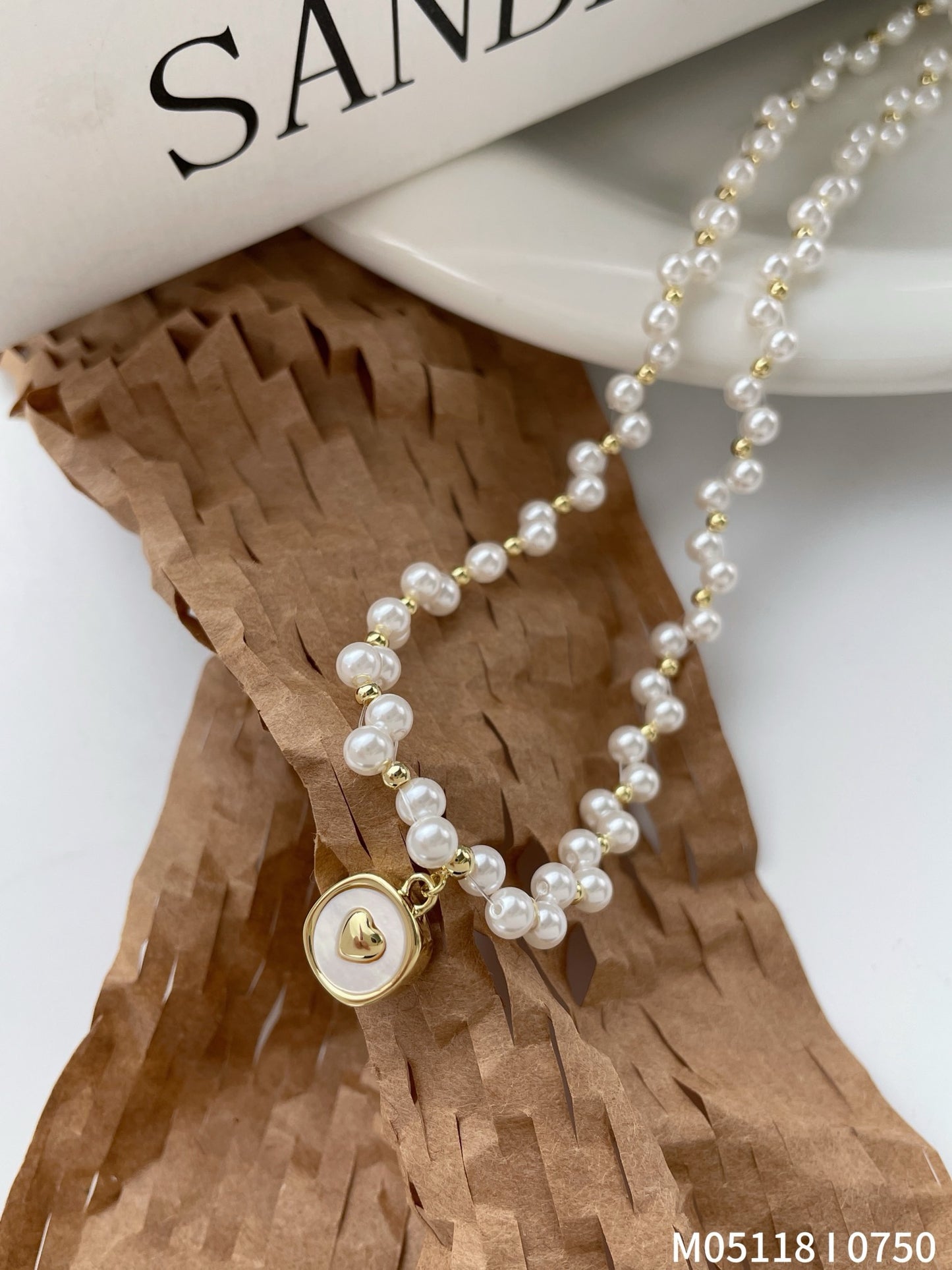 Heart-Shaped Pearl Necklace