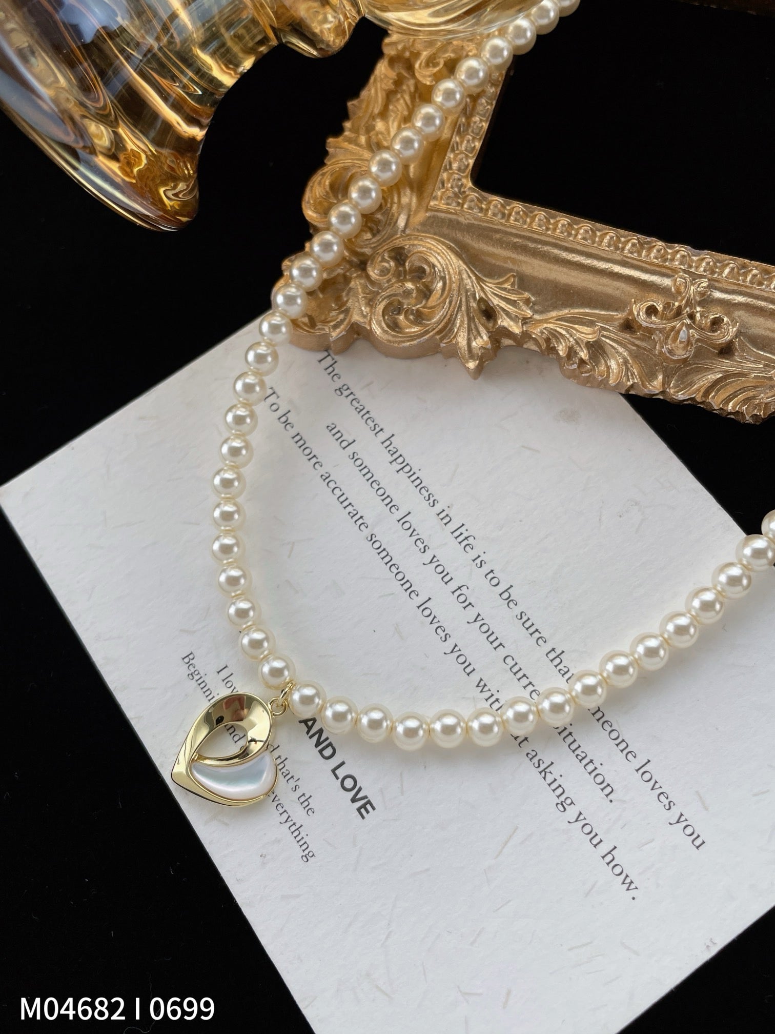 Heart-Shaped Pearl Necklace