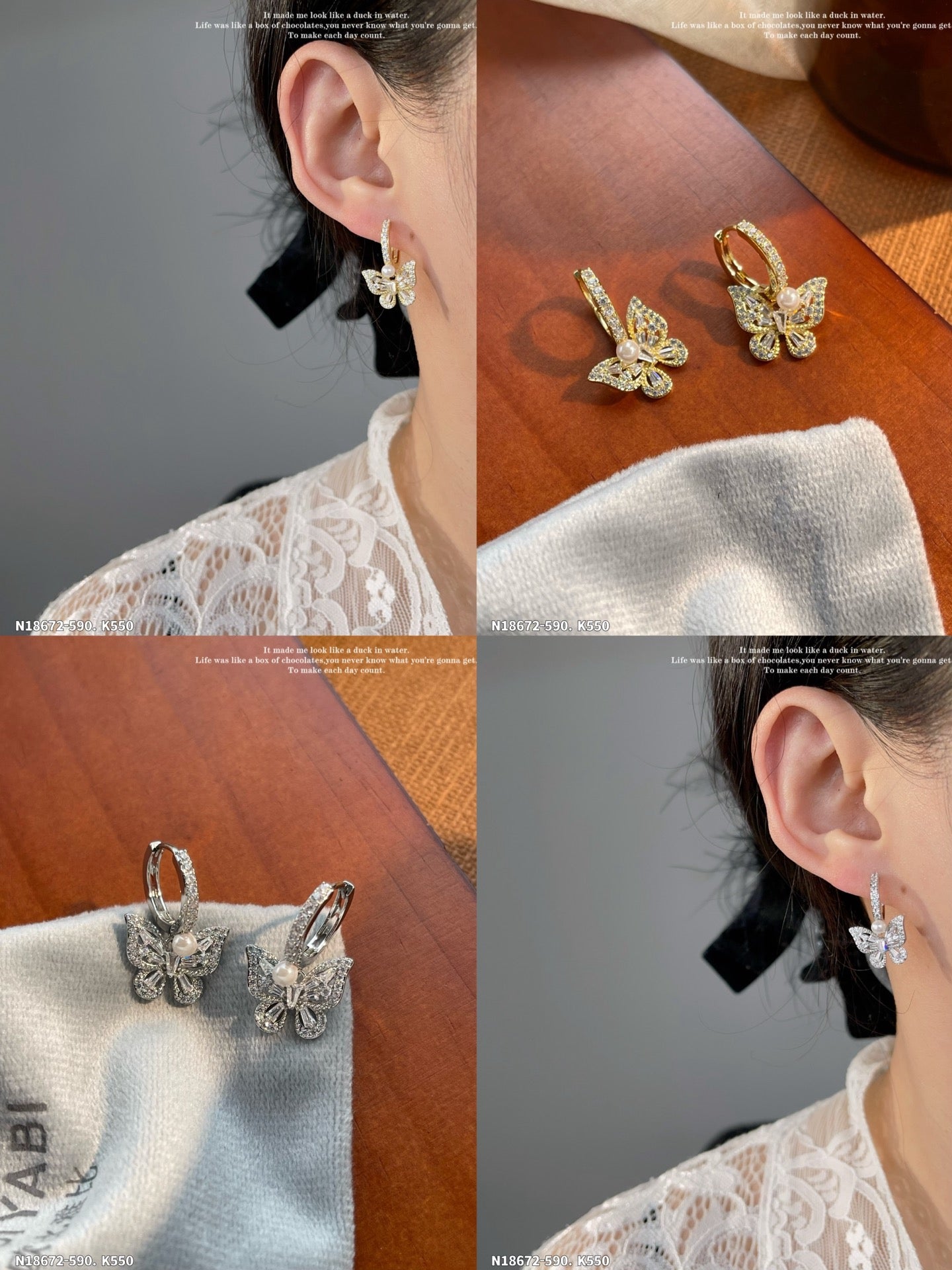 Butterfly shaped earrings