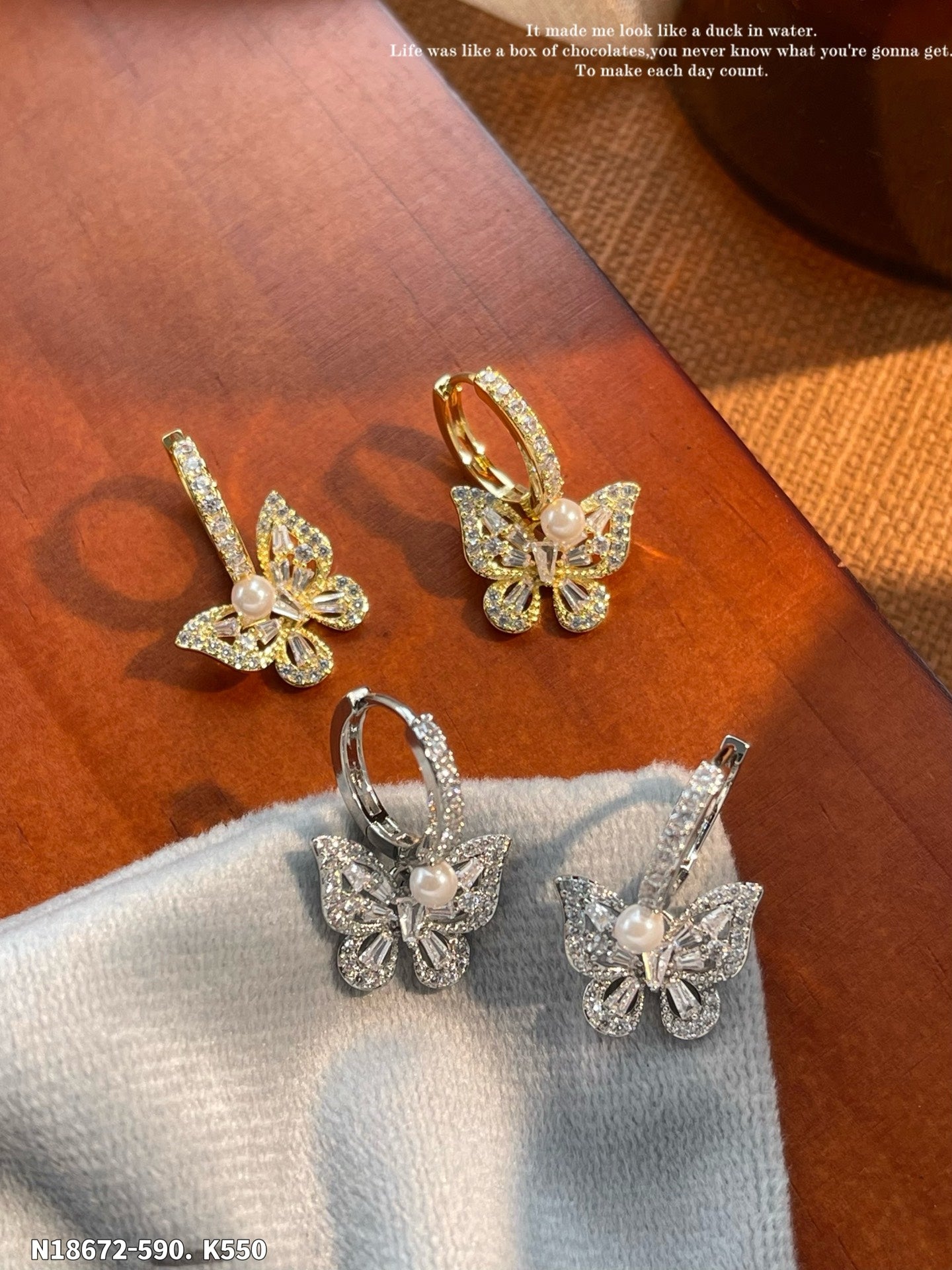 Butterfly shaped earrings