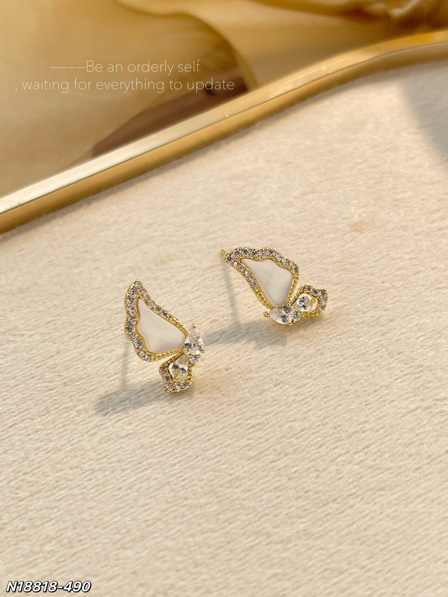Asymmetric Butterfly Wing Stud Earrings