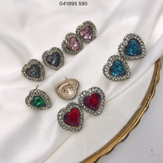 Assorted vintage love heart earrings for gift or fashion styling