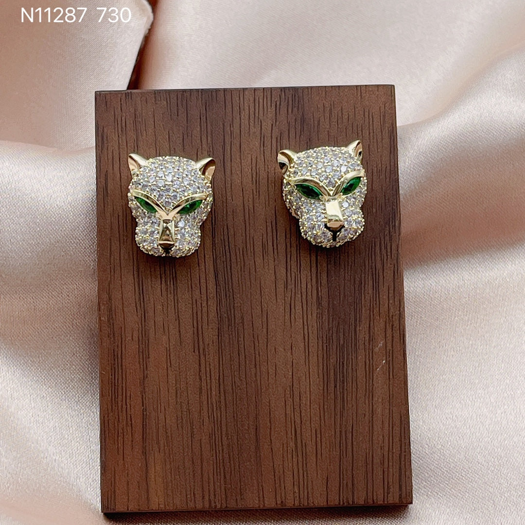 Animal-inspired earrings with luxury sparkle