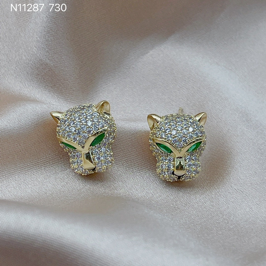 Animal-inspired earrings with luxury sparkle