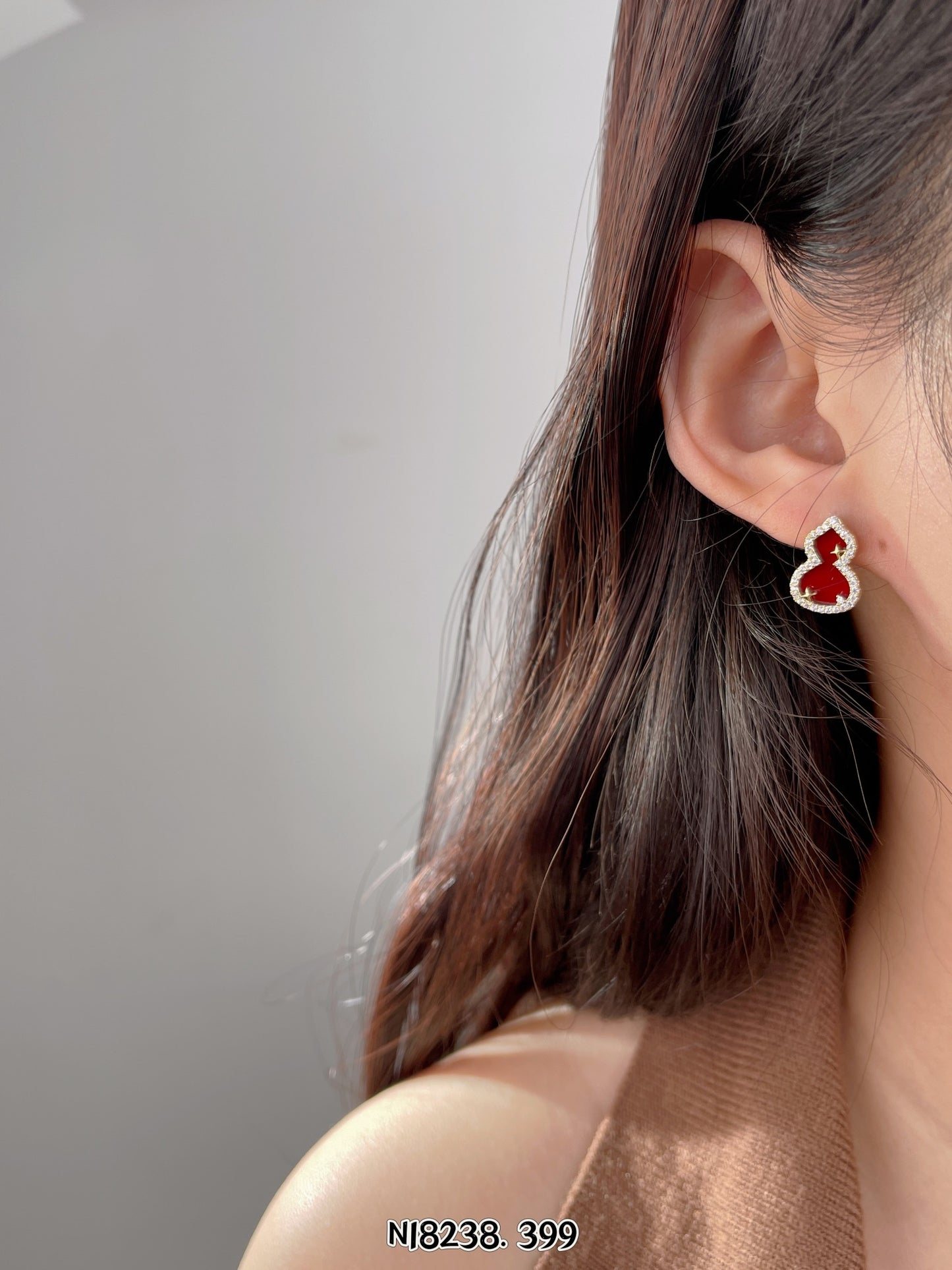 Acrylic gourd earrings