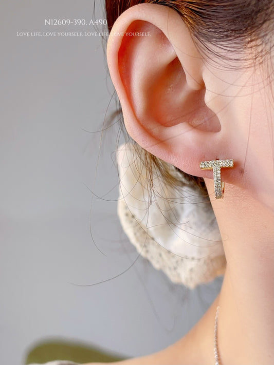 T-shaped earrings