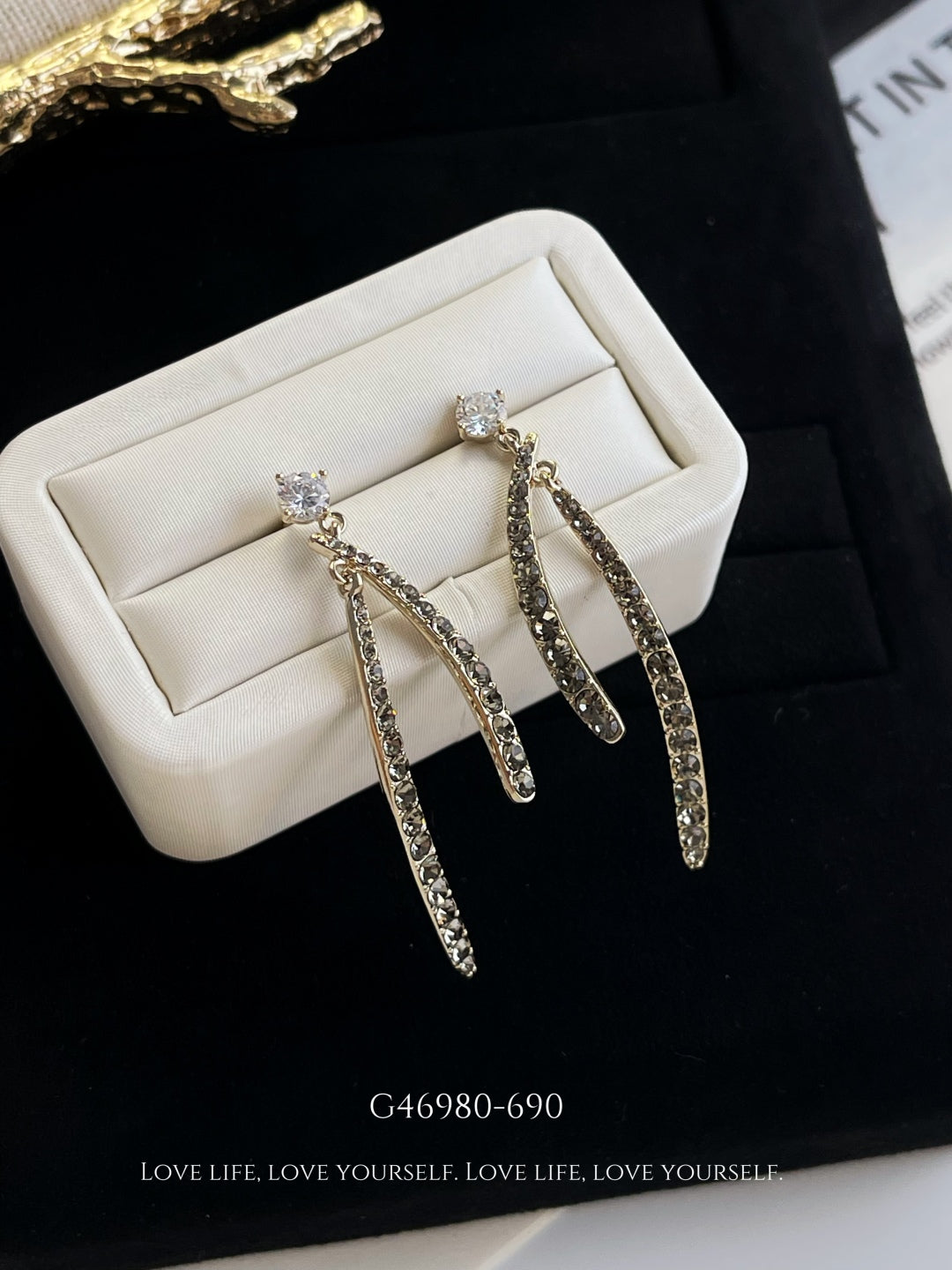 Luxurious double arc earrings