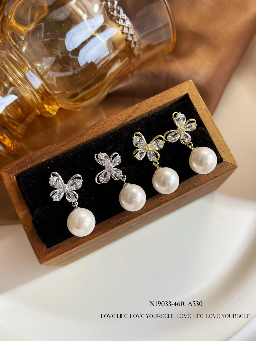 Butterfly Pearl Earrings