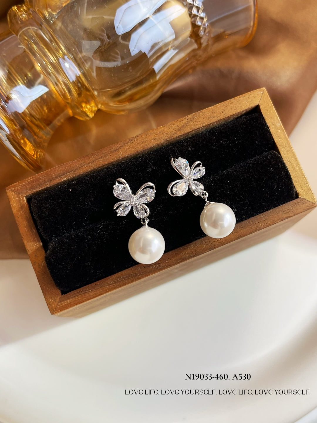 Butterfly Pearl Earrings