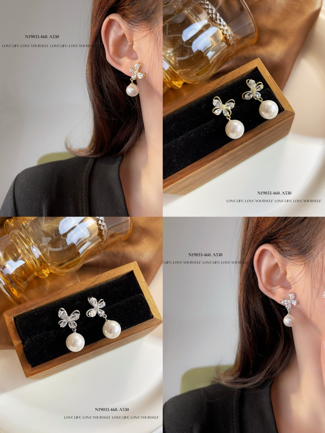 Butterfly Pearl Earrings