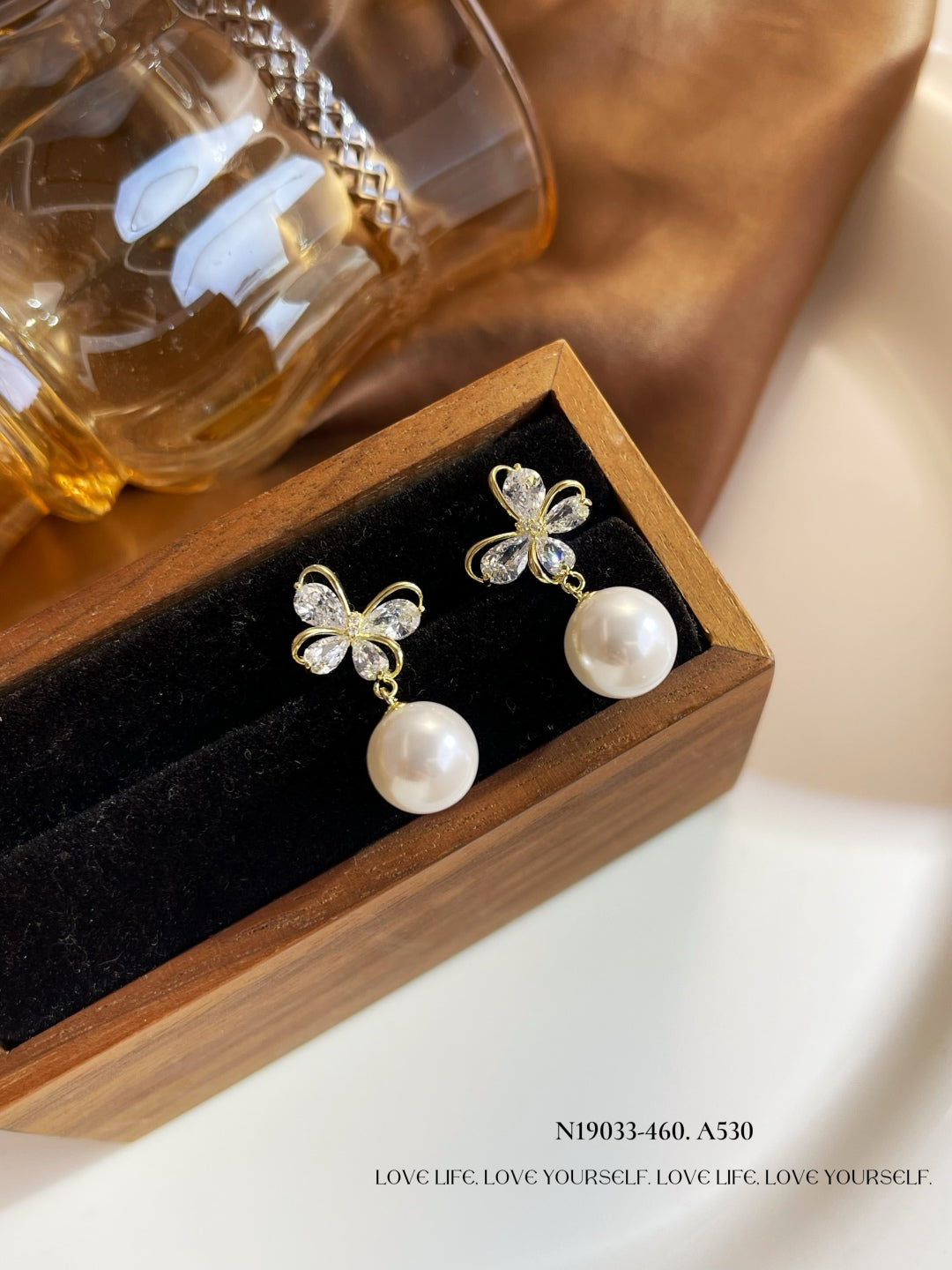 Butterfly Pearl Earrings