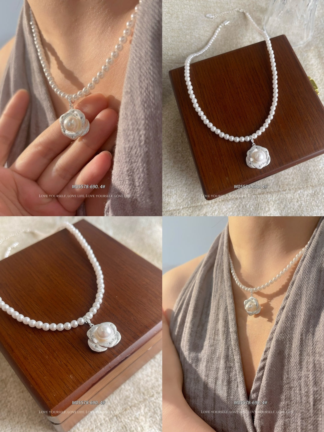Flower Pearl Necklace